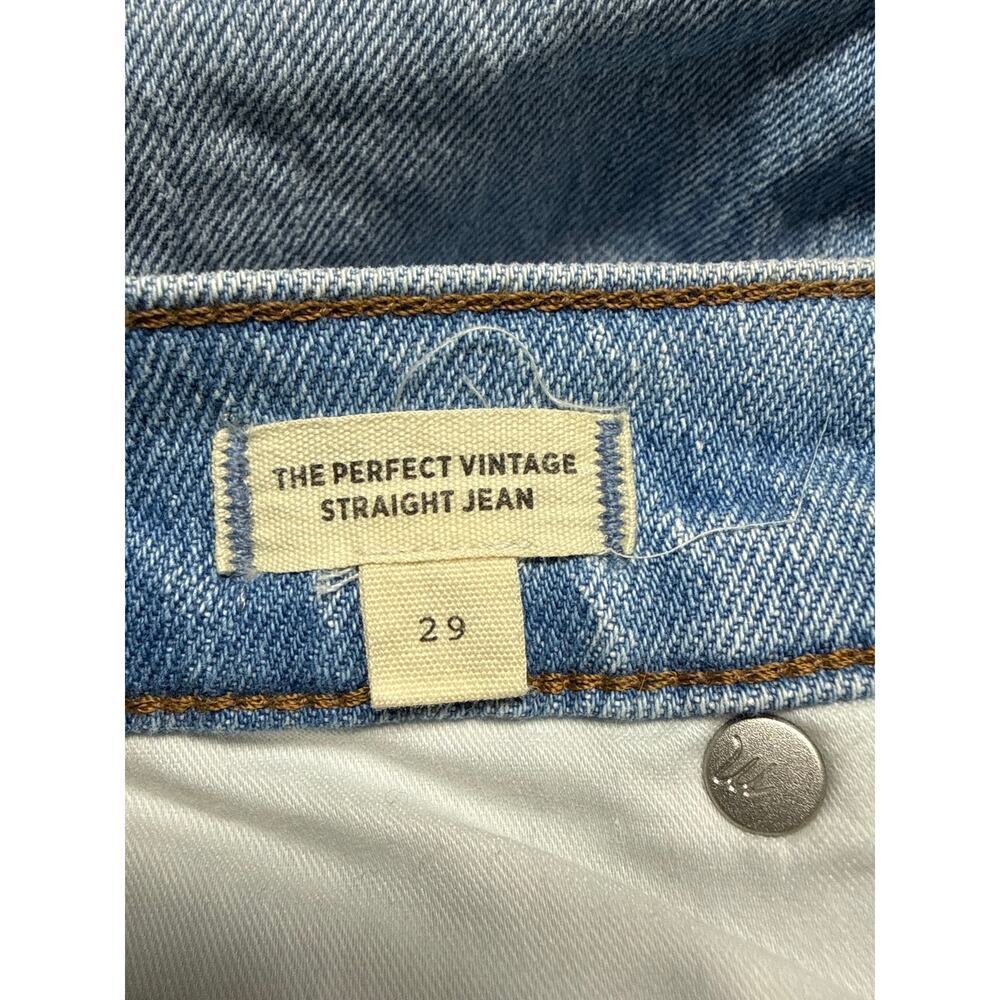 Madewell Perfect Vintage Straight Jeans Womens 29 High Rise Medium Wash *EUC - Picture 9 of 10